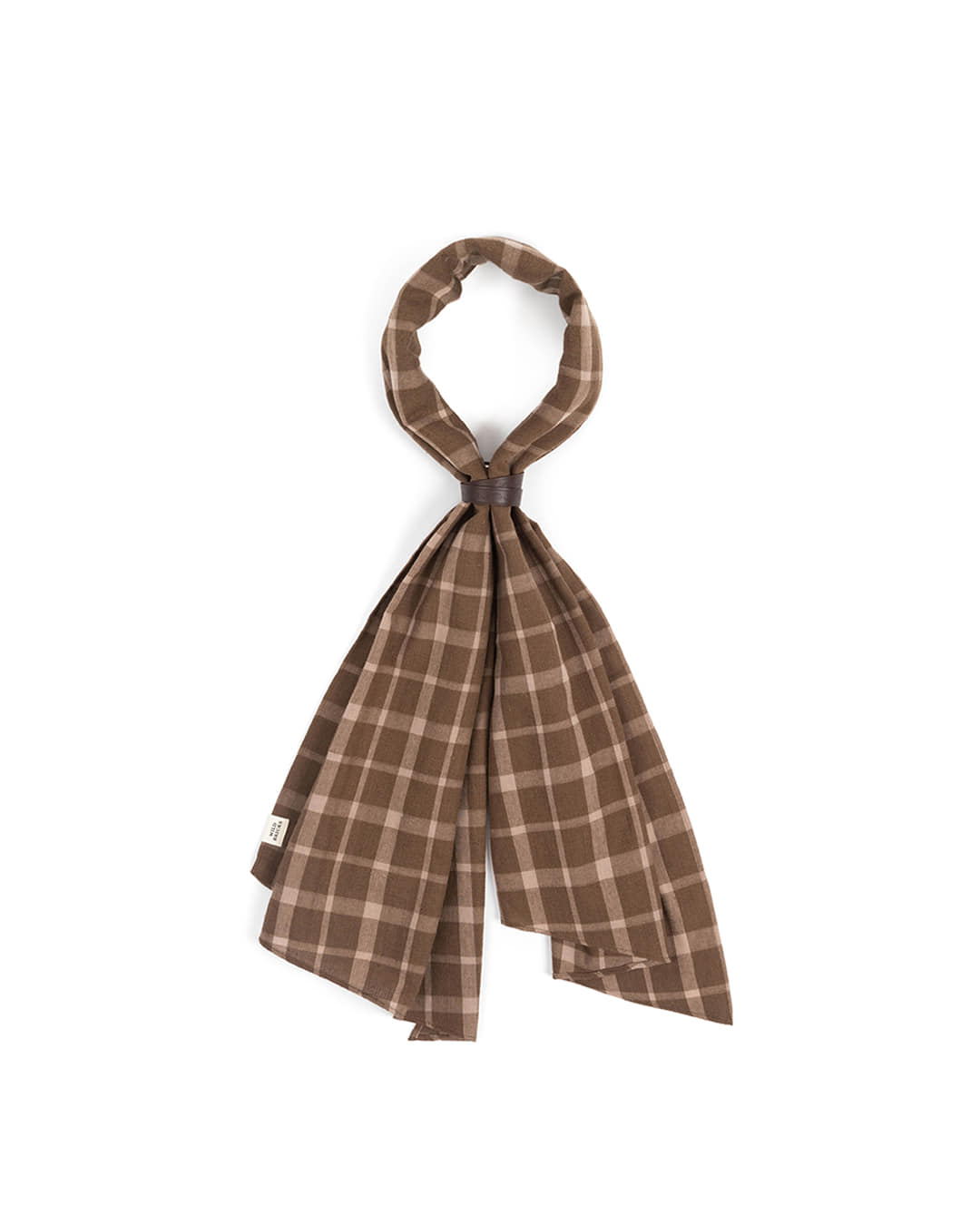 WD CHECK SCARF (brown)