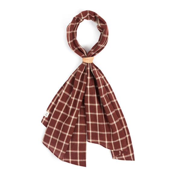 WD CHECK SCARF (red)