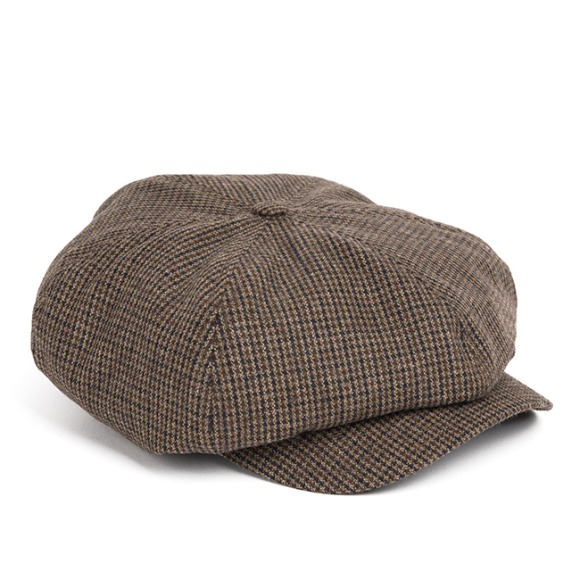 BN HOUNDSTOOTH NEWSBOY CAP (brown)