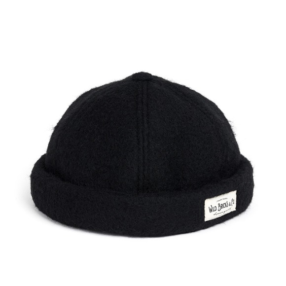 MGL WOOL BRIMLESS CAP (black)