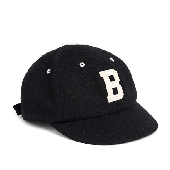 MELTON WOOL BASEBALL CAP (black)